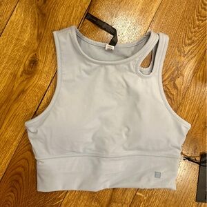 Light blue Fila sports bra crop top